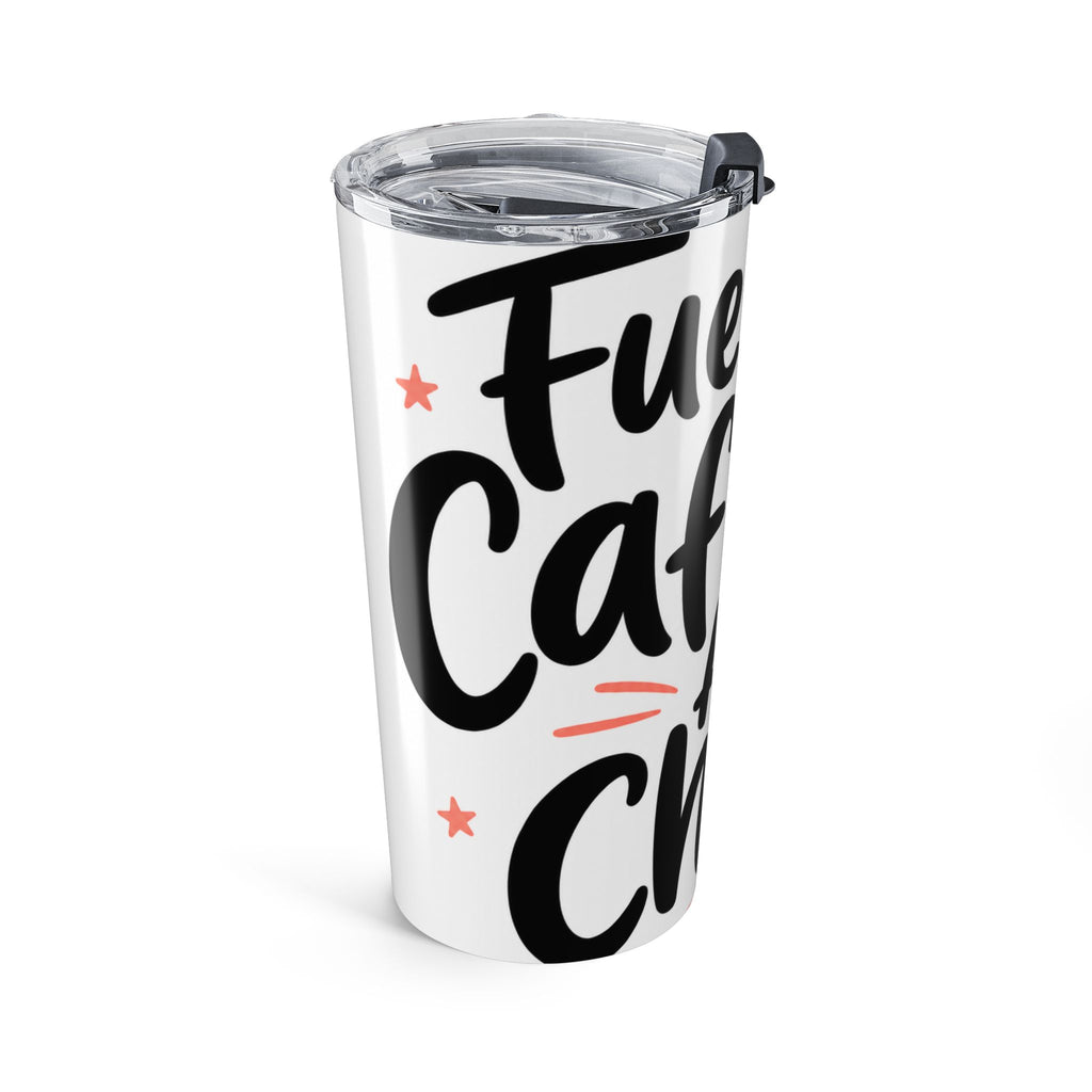 Fueled By Caffeine And Chaos Funny Mom Tumbler | Coffee Loving Mom Gift | Stay At Home Mom Tumbler